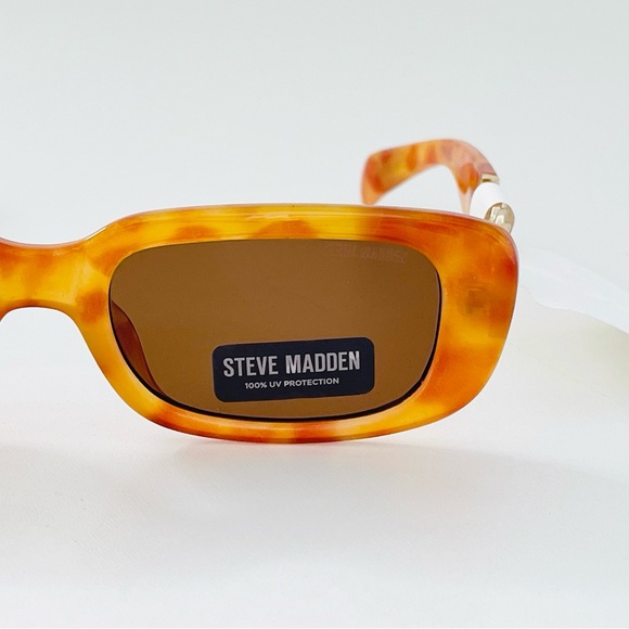 STEVE MADDEN Sunglasses Felicia Tortoise 100% UV Protection Rectangular - Picture 7 of 11
